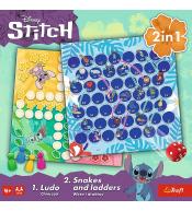 Trefl Gra planszowa 2w1 Disney Lilo i Stitch Chińczyk, Węże i drabiny