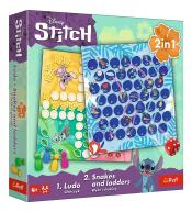 Trefl Gra planszowa 2w1 Disney Lilo i Stitch Chińczyk, Węże i drabiny