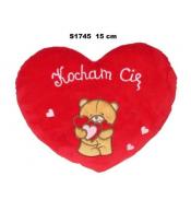 Poduszka Serce miś 15cm