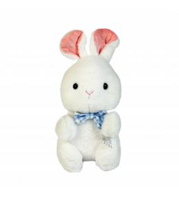Maskotka biały króliczek z muchą 23cm