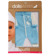 Ubranko śpioszki niebieskie dla lalek Deluxe Dolls World