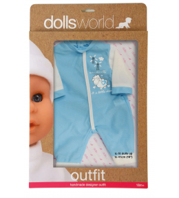 Ubranko śpioszki niebieskie dla lalek Deluxe Dolls World