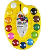 Farby akwarelowe Fun&Joy na paletce 12 kolorów