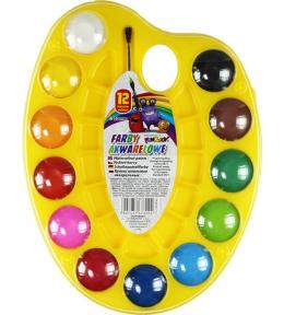 Farby akwarelowe Fun&Joy na paletce 12 kolorów