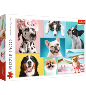 Puzzle Trefl 1500 el. - Słodkie Pieski