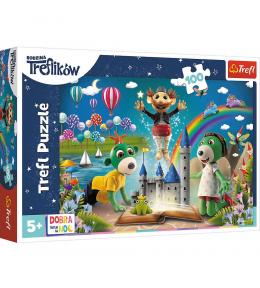 Puzzle Trefl Rodzina Treflików 100 el. - Bajkowy wieczór z Treflikami