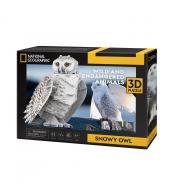 Puzzle 3D CubicFun National Geographic - Sowa Śnieżna 62 el.