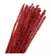 Druciki kreatywne pluszowe 40 szt - Czerwone