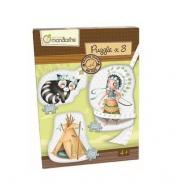 Puzzle 3w1 Avenue Mandarine - Indianie