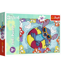 Puzzle Trefl Lilo i Stitch 30 el. - Na wakacjach