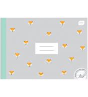 Poziomy zeszyt Interdruk A4/32k. Trzy linie kolorowe