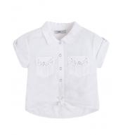 Mayoral biała bluzka z krótkim rękawem 134cm