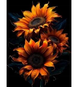 Mozaika diamentowa 40x30cm - Słoneczniki