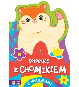 Koloruję z chomikiem, kolorowanka z naklejkami - Zielona Sowa