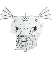 Monumi Cube Head kolorowanka smok do składania