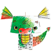 Monumi Cube Head kolorowanka smok do składania