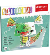 Monumi Cube Head kolorowanka smok do składania