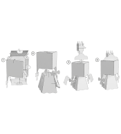 Monumi Cube Head kolorowanka księżniczka do składania.