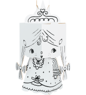 Monumi Cube Head kolorowanka księżniczka do składania.