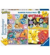 Puzzle Ravensburger 4x100 el. - Pokemon ---uszkodzone opakowanie---