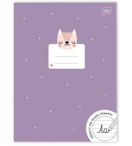 Brulion A4 64 kartek w 3 liniePÓŁ TWARDY kotek