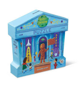 Puzzlle Crocodile Creek 48 el. - Dzień w muzeum: Kosmos ---uszkodzone opakowanie---