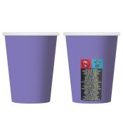 Kubeczki papierowe GoDan 250ml/6szt - Lawendowe