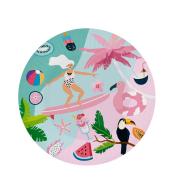 Talerzyki papierowe GoDan 18cm/6szt - Summer, Let's Party (surfing)