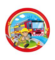 Talerzyki papierowe Procos 23cm/8szt - Straż Pożarna