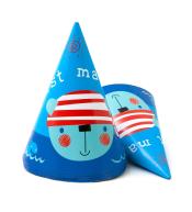 Czapeczki urodzinowe GoDan 6szt - Ahoj