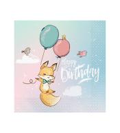 Serwetki GoDan 33x33cm/20szt - Happy Birthday, Lisek