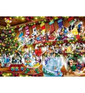 Puzzle Ravensburger Disney 1000 el. - W Święta ---uszkodzone opakowanie---