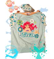 Koszulka dziewczęca Disney z Arielką Małą Syrenką, rozmiar 5 lat / 110 cm, kolorowa grafika, krótki rękaw