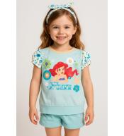 Koszulka dziewczęca Disney z Arielką Małą Syrenką, rozmiar 5 lat / 110 cm, kolorowa grafika, krótki rękaw