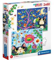 Puzzle Clementoni Supercolor 2x60 el. - Bugs ---uszkodzone opakowanie---