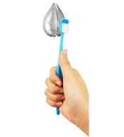 Pastelowy miętowy/niebieski uchwyt Flipper Basic, przyssawka zamocowana na płytkach łazienkowych