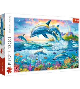 Puzzle Trefl Premium Quality 1500 el. - Rodzina delfinów ---uszkodzone opakowanie---