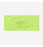 Zielona opaska dziecięca Broel ART z połyskującymi drobinkami, wykonana z miękkiej mieszanki wiskozy, bawełny i elastanu