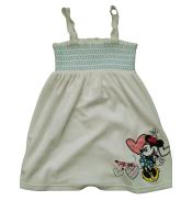 Biała sukienka plażowa frotte z Myszką Minnie dla dziewczynki, rozmiar 104, Disney