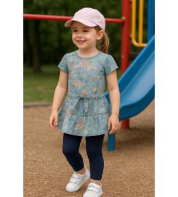 Boboli dziewczęca tunika w kwiaty – bawełna, 104cm (4 lata)