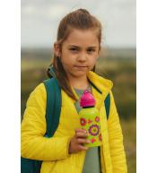 Bidon Stalowy Crocodile Creek 400 ml – Zielony w kwiatki | Dla Dzieci, BPA Free, Lekki