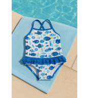 Boboli Aqua – Kostium kąpielowy dziewczęcy w rybki - 98cm/3l