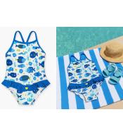 Boboli Aqua – Kostium kąpielowy dziewczęcy w rybki - 98cm/3l