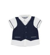 Mayoral elegancka koszula z granatową kamizelką 2-4 mies. chrzest wesele