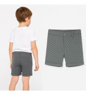 Bermudy Boboli szare z nadrukiem dla chłopca 18 miesięcy