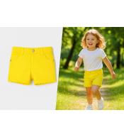 Boboli Szorty Żółte Bawełniane Dla Dziewczynki 2 lata  Lato