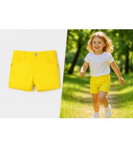 Boboli Szorty Żółte Bawełniane Dla Dziewczynki 4 lata  Lato
