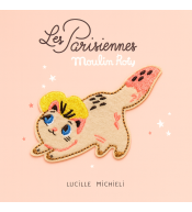 Moulin Roty naszywka kot Les Parisiennes 7 cm haftowana
