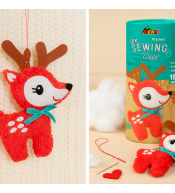 Zestaw do szycia breloczek Jelonek Avenir 18 cm – kreatywna zabawa dla dzieci