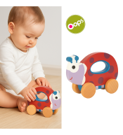 Drewniana zabawka do pchania Oops Biedronka 9m+